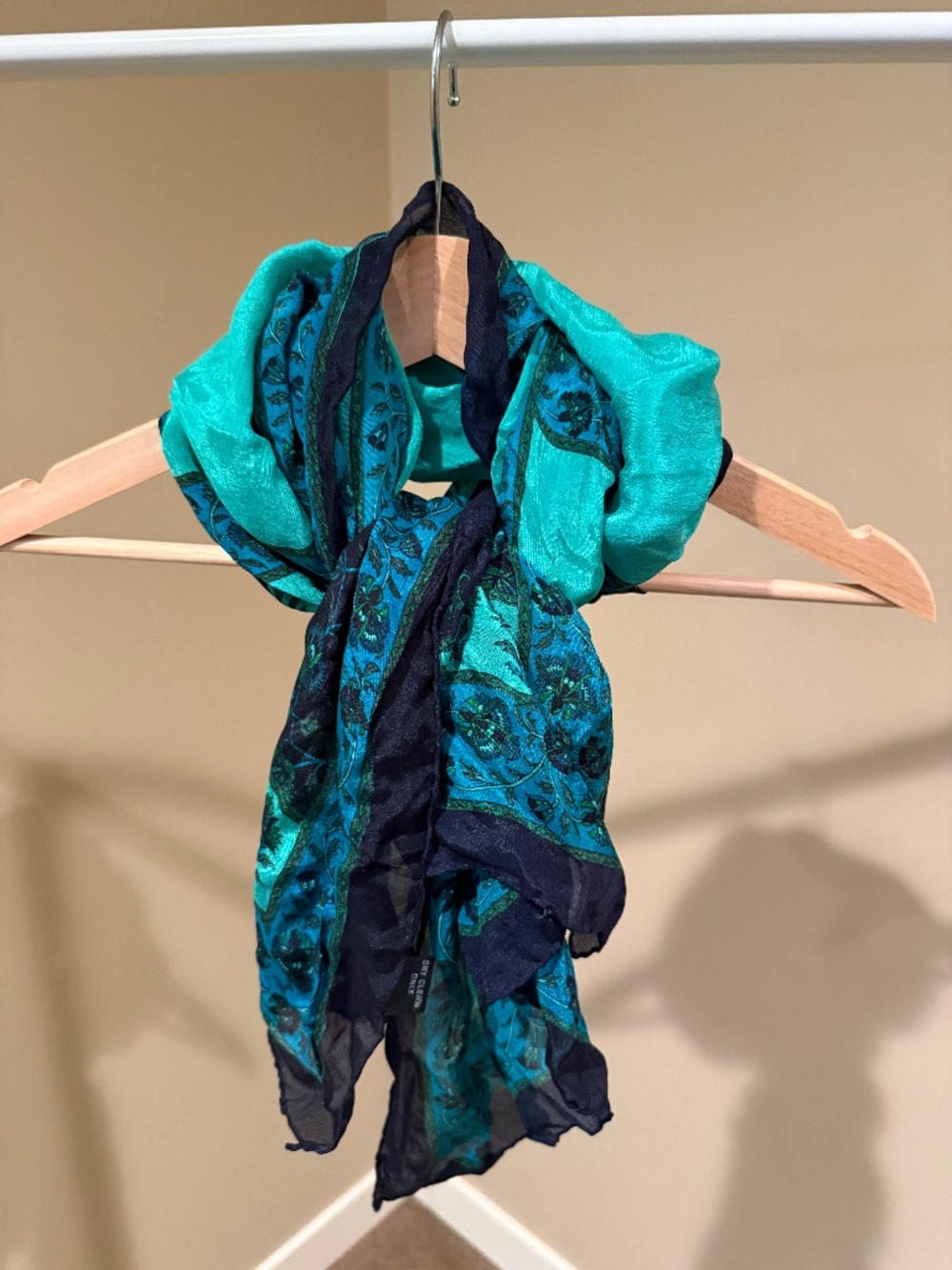 100% silk rectangular vibrant scarf